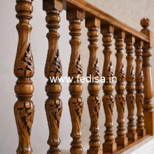 Decorative Brass Wood Staircase Handrail Inspiration No-1411