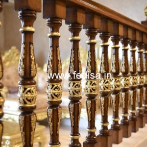 Decorative Brass Wood Fence with Artistic Finish No-1422