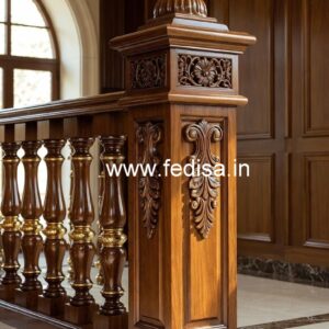 Luxury Brass Wood Staircase Design Inspiration No-1423