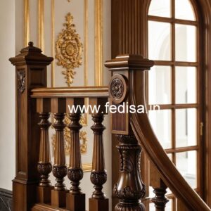 Modern Brass Wood Handrail Design Trends No-1430