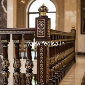 Stylish Brass Wood Railings with Rich Finish No-1437