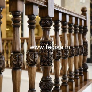 Premium Brass Wood Staircase Fence Collection No-1445