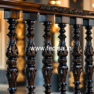 Decorative Brass Wood Staircase Side Rails No-1452