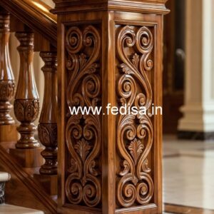 Premium Brass Wood Balcony Handrails with Rich Style No-1463