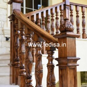 Elegant Brass Wood Handrails with Modern Touch No-1468