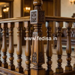 Brass Wood Handrail Design for Stairs No-1506