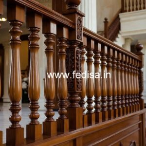 Premium Brass Wood Staircase Collection No-1523