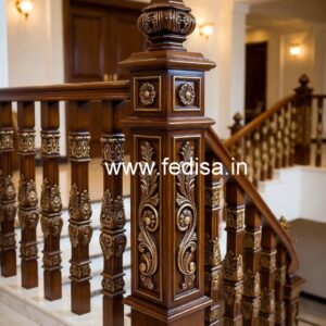 Decorative Brass Wood Railings for Home No-1536
