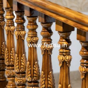 Brass Wood Balcony Safety Railings No-1546