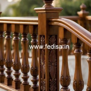 Elegant Brass Wood Fence for Villas No-1552