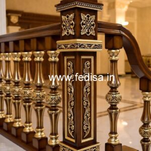 Brass Wood Handrail with Contemporary Style No-1556