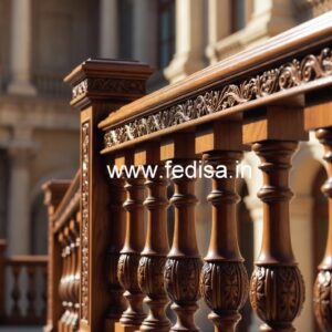 Modern Brass Wood Railings for Villas No-1573