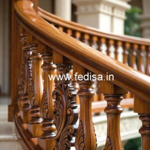 Luxury Brass Wood Balcony Fence Design No-1584
