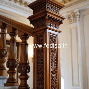 Brass Wood Balcony Fence with LED Lights No-1597