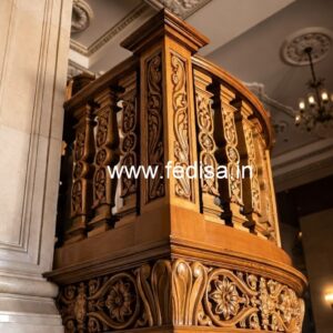 Brass Wood Staircase Design for Luxury Villas No-1601