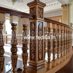 Luxury Brass Wood Balcony Design Trends No-1606