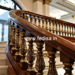 Beautiful Brass Wood Balcony Railings Ideas No-1609