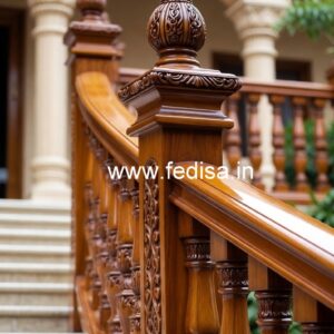 Elegant Brass Wood Stair Fence Collection No-1610