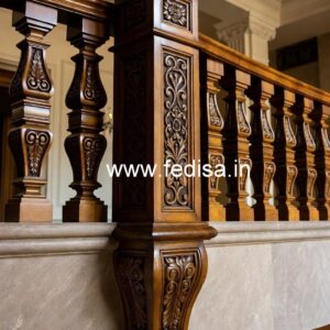 Decorative Brass Wood Balcony Fence Trends No-1613