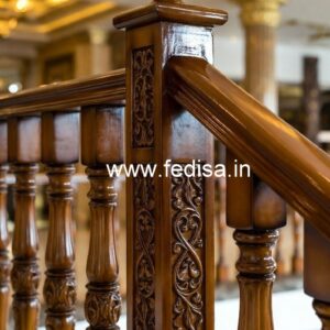 Luxury Brass Wood Railings with Elegant Finish No-1615