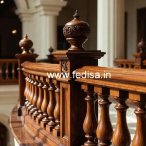 Modern Brass Wood Balcony Handrail Collection No-1616