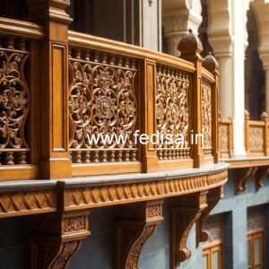 Elegant Brass Wood Staircase Design Trends No-1617