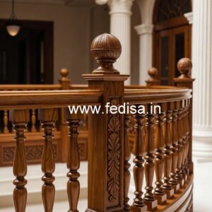 Stylish Brass Wood Fence for Contemporary Villas No-1629