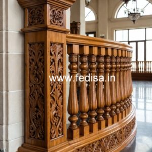 Brass Wood Staircase Decor with Luxury Style No-1638