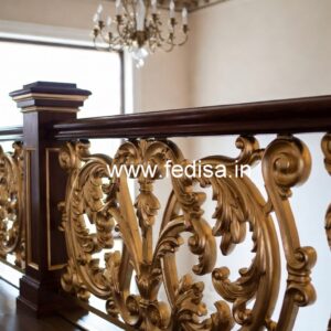 Decorative Brass Wood Staircase Inspiration No-1649