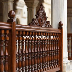 Elegant Brass Wood Railings for Staircase No-1653
