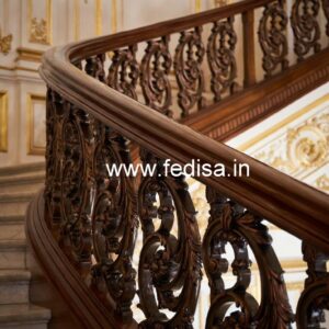 Luxury Brass Wood Handrail Ideas for Homes No-1662