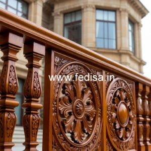 Stylish Brass Wood Balcony Fence Collection No-1663