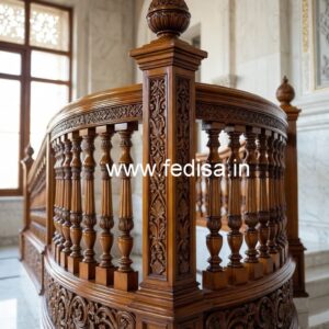Stylish Brass Wood Balcony Decor with Modern Finish No-1669