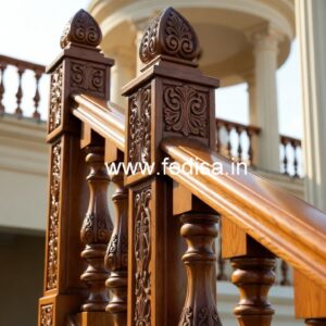 Modern Brass Wood Railings for Interior Staircase No-1671