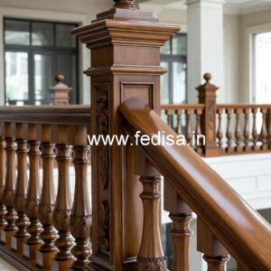 Premium Brass Wood Balcony Fence Inspiration No-1673