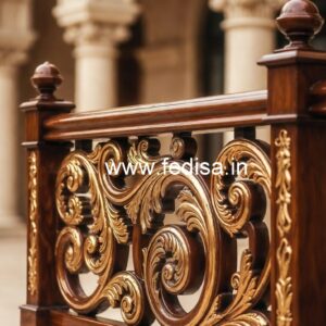 Decorative Brass Wood Railings for Luxury Homes No-1690
