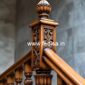 Stylish Brass Wood Staircase Fence Collection No-1698