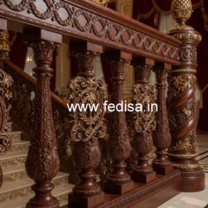 Elegant Brass Wood Fence with Modern Finish No-1709