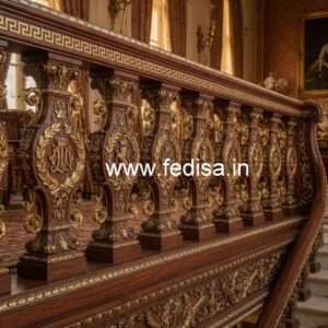 Luxury Brass Wood Balcony Decor Collection No-1710