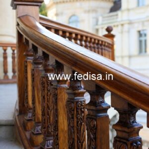 Elegant Brass Wood Balcony Collection for Interiors No-1720