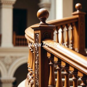 Decorative Brass Wood Railings for Contemporary Homes No-1728