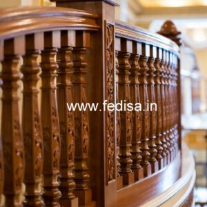 Premium Brass Wood Handrails for Modern Homes No-1739