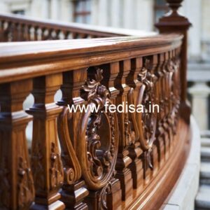 Luxury Brass Wood Staircase Collection for Villas No-1741