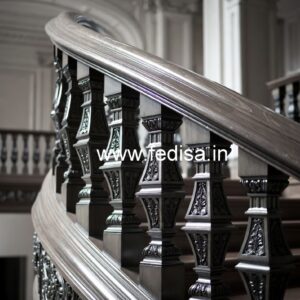 Modern Brass Wood Balcony Decor with LED Lights No-1742