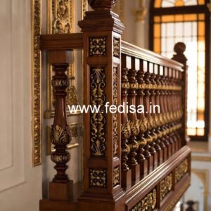 Stylish Brass Wood Fence with Artistic Touch No-1743