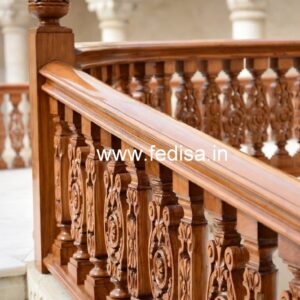 Decorative Brass Wood Handrails for Luxury Interiors No-1746