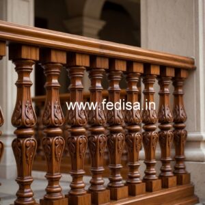 Elegant Brass Wood Balcony Decor Inspiration No-1750