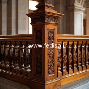 Modern Brass Wood Balcony Fence Collection No-1754