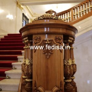 Elegant Brass Wood Fence with Golden Finish No-1756