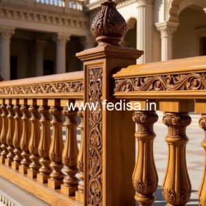 Premium Brass Wood Balcony Design Collection No-1757